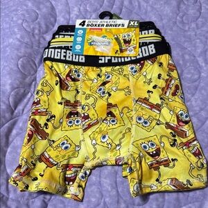 SpongeBob SquarePants Yellow and Black Kids Boxer Briefs